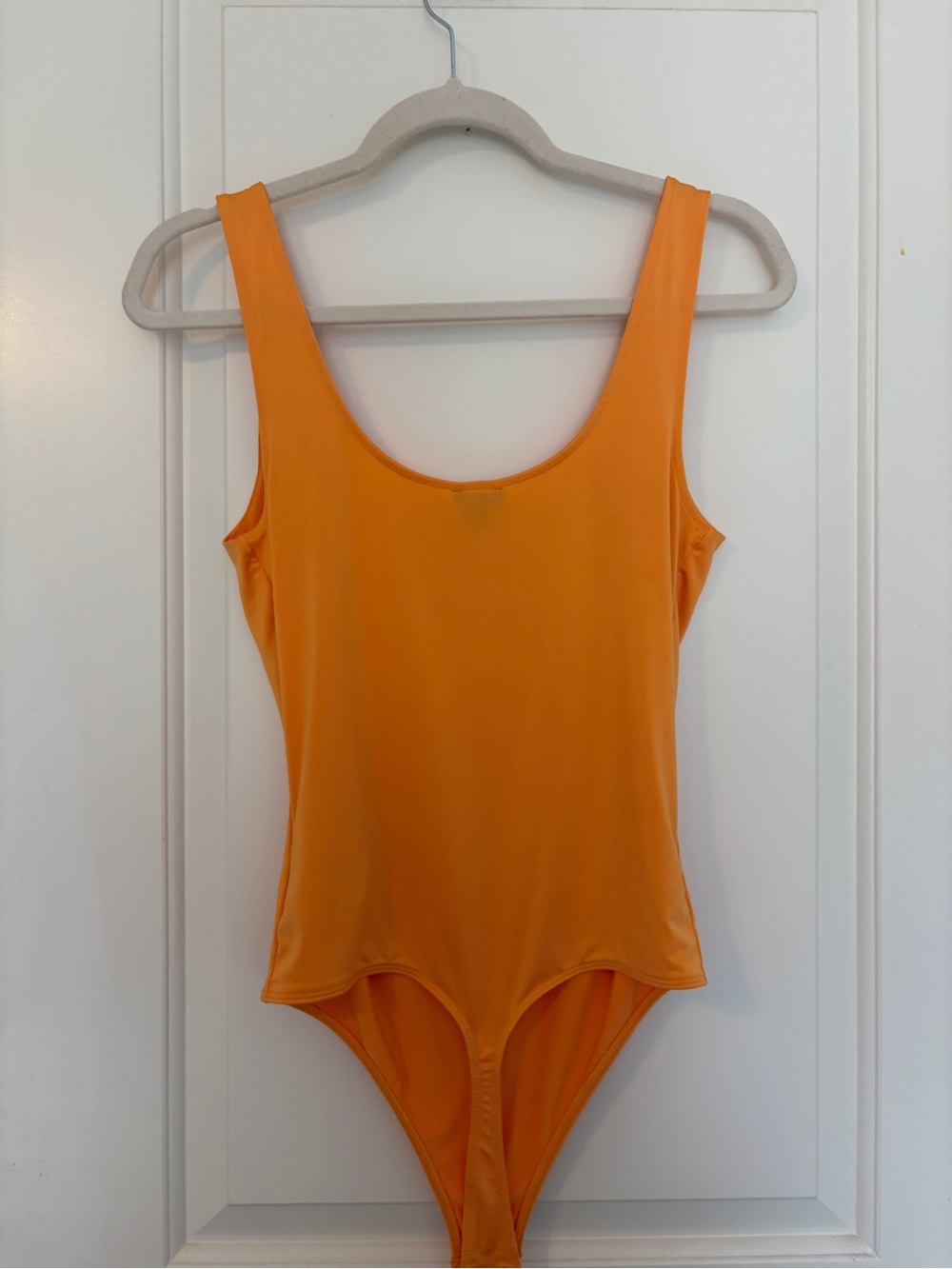 Express Orange Scoop-Front Bodysuit